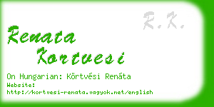 renata kortvesi business card